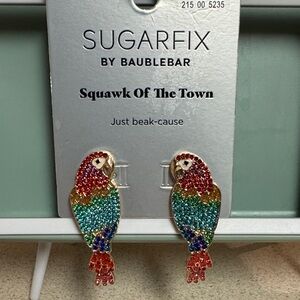 Sugarfix by BaubleBar Just Beak-cause Bird Earrings Tropical